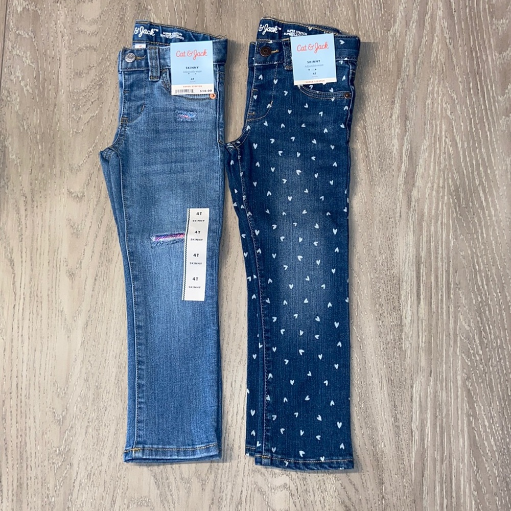 NWT Cat and Jack Skinny Jeans 4T Girls